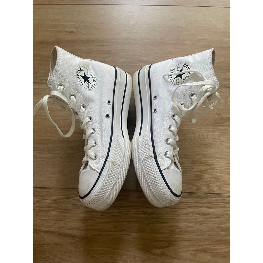 Converse High Top Platform White Women 7.5 #0272 - Picture 8 of 10